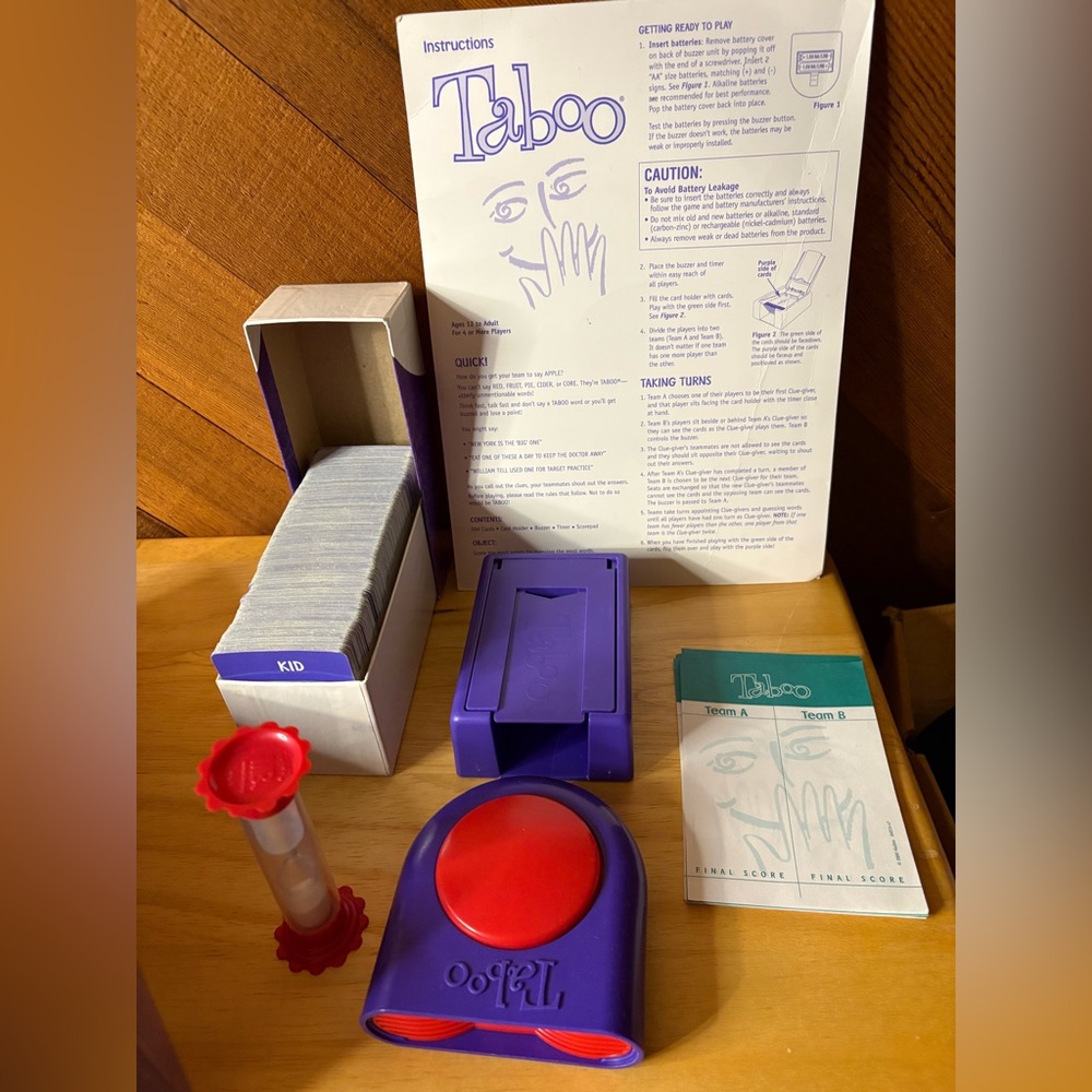 Taboo Board Game Hasbro Adult Party Game Complete with Buzzer - Picture 3 of 4
